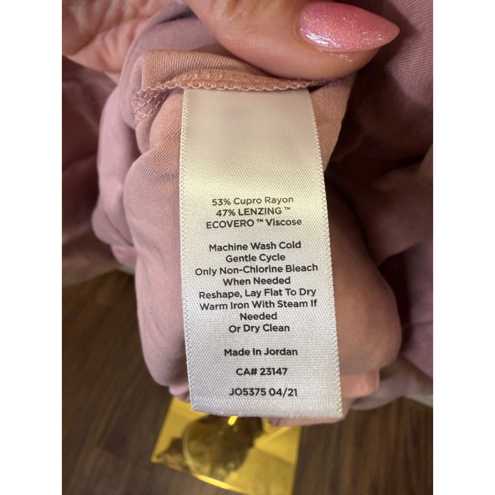 Haven Well Within Cupro Tunic Blouse Mauve Pink M NWT Collared Pullover Top - Picture 8 of 8